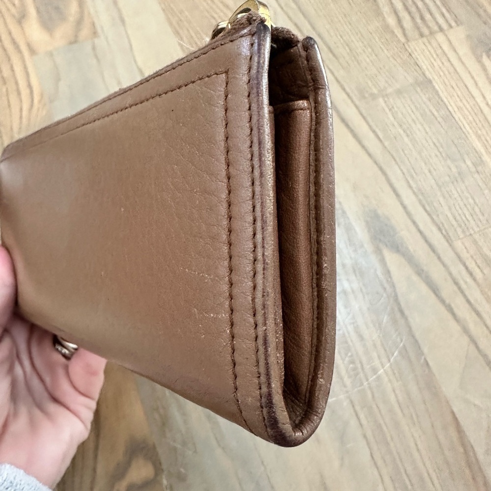 Prada Tan Leather Zip Wallet With Box and COA - Picture 4 of 12